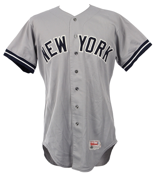 Lot Detail - 1986 Butch Wynegar New York Yankees Game Worn Road Jersey 