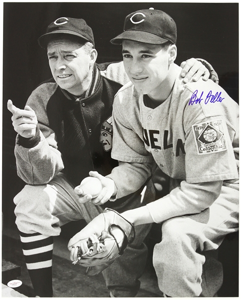 1939 Bob Feller Cleveland Indians “Schooled By The Skipper” Signed Original 16" x 20" Hand Developed Photo *JSA*
