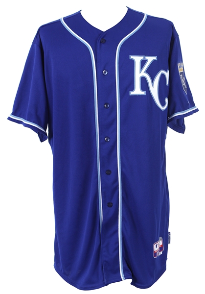 2015 Kendrys Morales Kansas City Royals Game Worn Alternate Jersey (MEARS LOA/MLB Hologram)