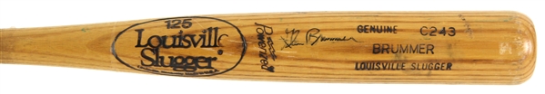 1981-83 Glenn Brummer St. Louis Cardinals Signed Louisville Slugger Professional Model Game Used Bat (MEARS LOA/JSA)