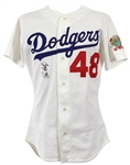 1990 Ramon Martinez Los Angeles Dodgers Signed Game Worn Home Jersey (MEARS LOA/JSA)