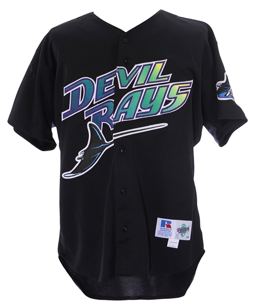 1999 Wilson Alvarez Tampa Bay Devil Rays Game Worn Alternate Jersey (MEARS LOA/Team Letter)