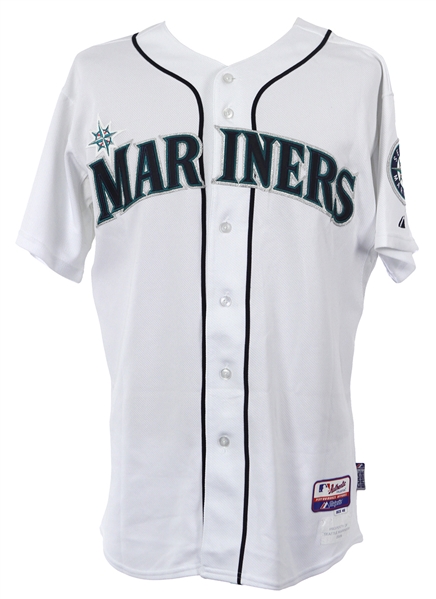 2009 Mark Lowe Seattle Mariners Game Worn Home Jersey (MEARS LOA/MLB Hologram)