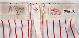 1984 Gary Matthews Philadelphia Phillies Spring Training Home Uniform Pants (MEARS LOA)