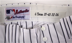 2006 Joe Torre New York Yankees Home Uniform Pants (MEARS LOA/Steiner)
