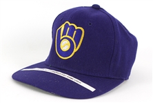 1990-91 Greg Vaughn Milwaukee Brewers Signed Game Worn Cap (MEARS LOA/JSA)