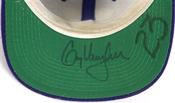 1990-91 Greg Vaughn Milwaukee Brewers Signed Game Worn Cap (MEARS LOA/JSA)