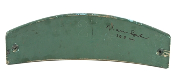 1990s Warren Spahn Milwaukee Braves Signed County Stadium Seatback Section (JSA) Warren Spahn Estate