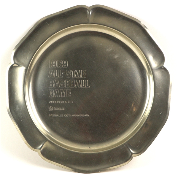 1969 Glenn Beckert Chicago Cubs All Star Game Platter (MEARS LOA/Beckert Letter)