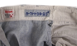 1971 Randy Hundley Chicago Cubs Game Worn Road Uniform Pants (MEARS LOA)