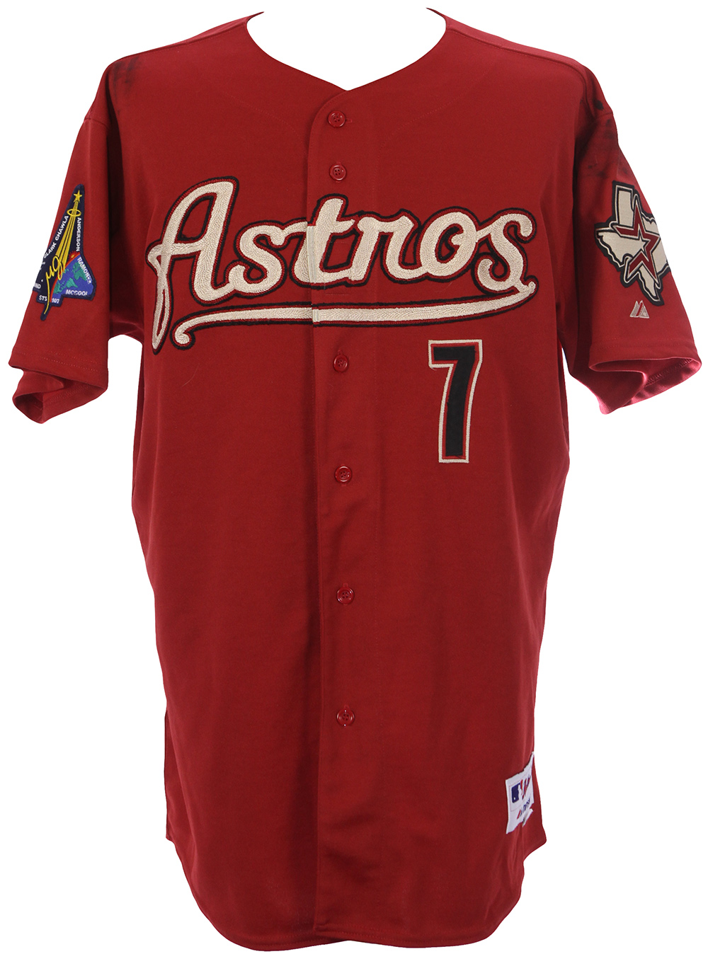 Craig Biggio player worn jersey patch baseball card (Houston Astros) 2002  Topps 206 #TRCB