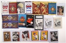 1970's-90's Warren Spahn Milwaukee Braves Correspondence & Trading Card Collection - Lot of 24 w/ Spahn Signed Contract, Unopened Packs & More (JSA) Warren Spahn Estate