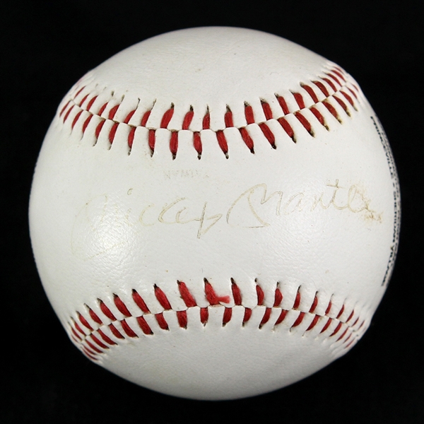1990-94 Mickey Mantle New York Yankess Signed Peoria Chiefs/Chicago Cubs Baseball (JSA)