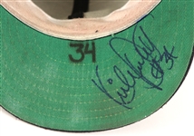 1988-89 Kirby Puckett Minnesota Twins Signed Game Worn Cap (MEARS LOA/JSA)