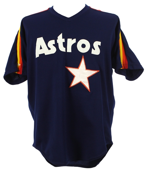 1980s Les Moss Houston Astros Game Worn Alternate/Batting Practice Jersey (MEARS LOA)