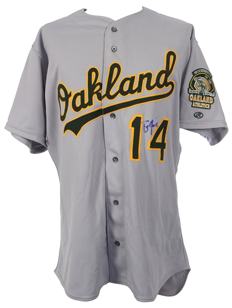 2000 Ben Grieve Oakland Athletics Signed Game Worn Road Jersey (MEARS LOA)