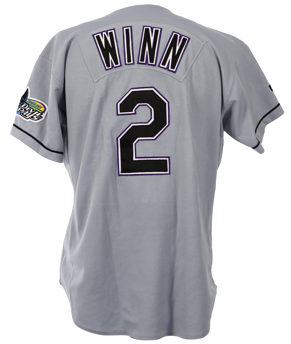 Lot Detail - 1999 Randy Winn Tampa Bay Devil Rays Game Worn road Jersey  (MEARS LOA)