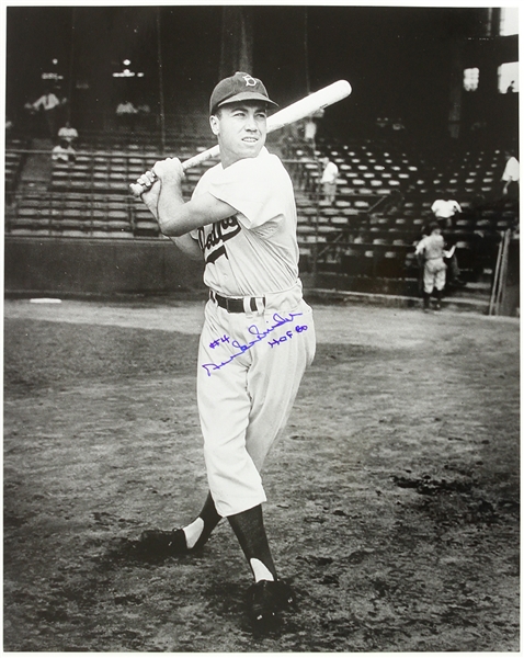 1947-50 Duke Snider Brooklyn Dodgers Signed & Inscribed 16" x 20" Photo (JSA)