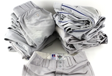 1980-2005 New York Yankees/Mets Game Worn Road Uniform Pants - Lot of 12 Pairs w/ Randy Johnson, Joe Torre, Kevin Maas, Darryl Hamilton & More (MEARS LOA)