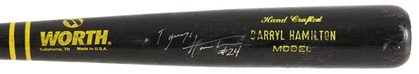 1992-95 Darryl Hamilton Milwaukee Brewers Signed Worth Professional Model Game Used Bat (MEARS LOA/JSA)
