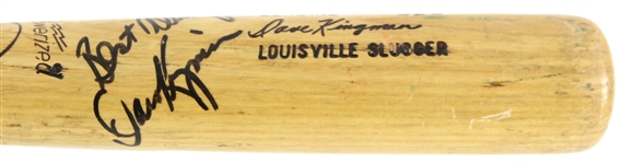 1984-85 Dave Kingman Oakland Athletics Signed Louisville Slugger Professional Model Game Used Bat (MEARS LOA/JSA)