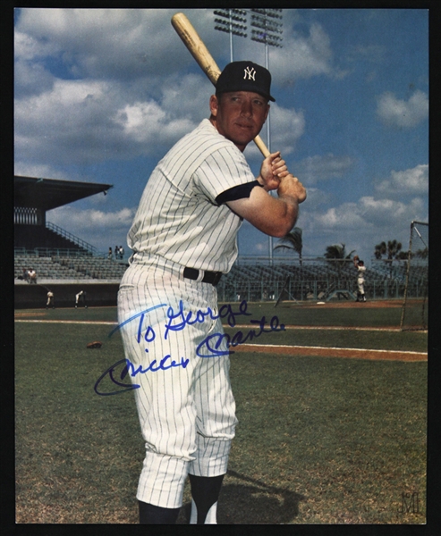 1990s Mickey Mantle New York Yankees Signed 8" x 10" Photo (JSA)