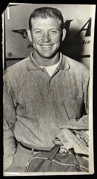 1955 Mickey Mantle New York Yankees 4.75" x 8.75" Original Photo