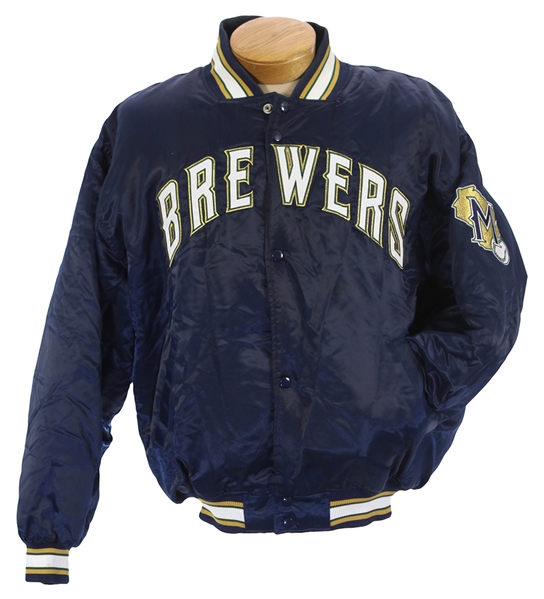 1999-2002 Warren Spahn Milwaukee Brewers Memorabilia Collection - Lot of 6 w/ Signed 2002 ASG Baseball, Jacket & Tickets (MEARS LOA/JSA) Warren Spahn Estate