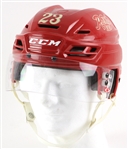 2014 (January 1) Brian Lashoff Detroit Red Wings Winter Classic Game Worn Helmet (MEARS LOA/Team COA)