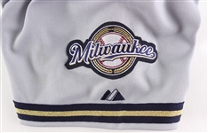 2007 (April 15) Carlos Villanueva Milwaukee Brewers Signed Jacke Robinson Day Game Worn Road Jersey (MEARS LOA/JSA/MLB Hologram)