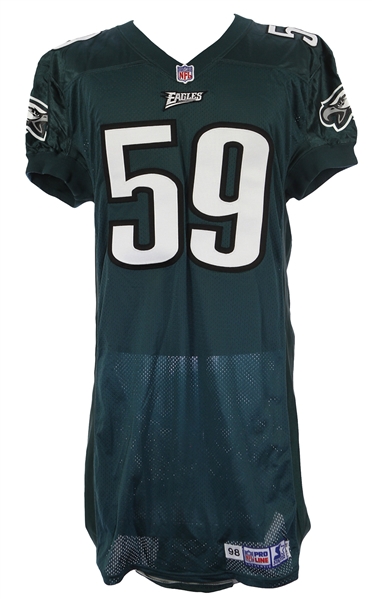 1998 Mike Mamula Philadelphia Eagles Home Jersey (MEARS LOA)