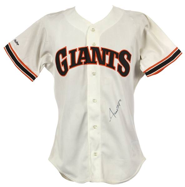 1989 Willie Mays San Francisco Giants Signed Old Timers Jersey (MEARS LOA/JSA)