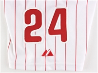 2005 Mike Lieberthal Philadelphia Phillies Signed Game Worn Home Jersey & Alternate Cap (MEARS LOA/JSA)