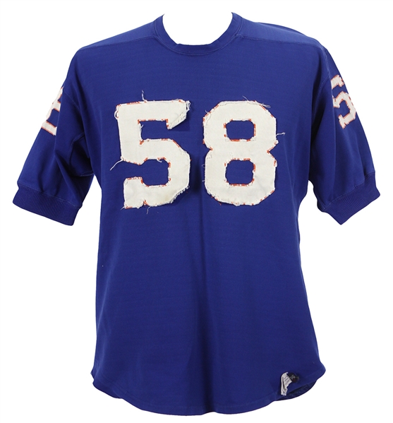 1950s Blue MacGregor #58 Game Worn Football Jersey (MEARS LOA)