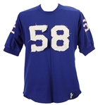 1950s Blue MacGregor #58 Game Worn Football Jersey (MEARS LOA)