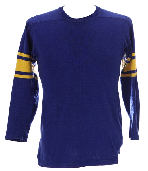 1950s Blue MacGregor Goldsmith Game Worn Durene Football Jersey (MEARS LOA)