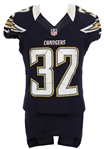 2012 (November 1) Eric Weddle San Diego Chargers Game Worn Home Jersey (MEARS LOA/Team Letter)