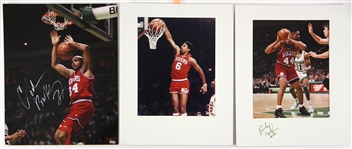 1980s/90s Philadelphia 76ers Vogue Photographer Studio Professional 11x14 Photo Lot (5 signed, 6 total) (JSA)