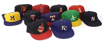 1966-94 MLB Game Worn Cap Collection - Lot of 11 w/ 1971 White Sox & 1974 Brewers First Year Styles and More (MEARS LOA) Ken Sanders Collection
