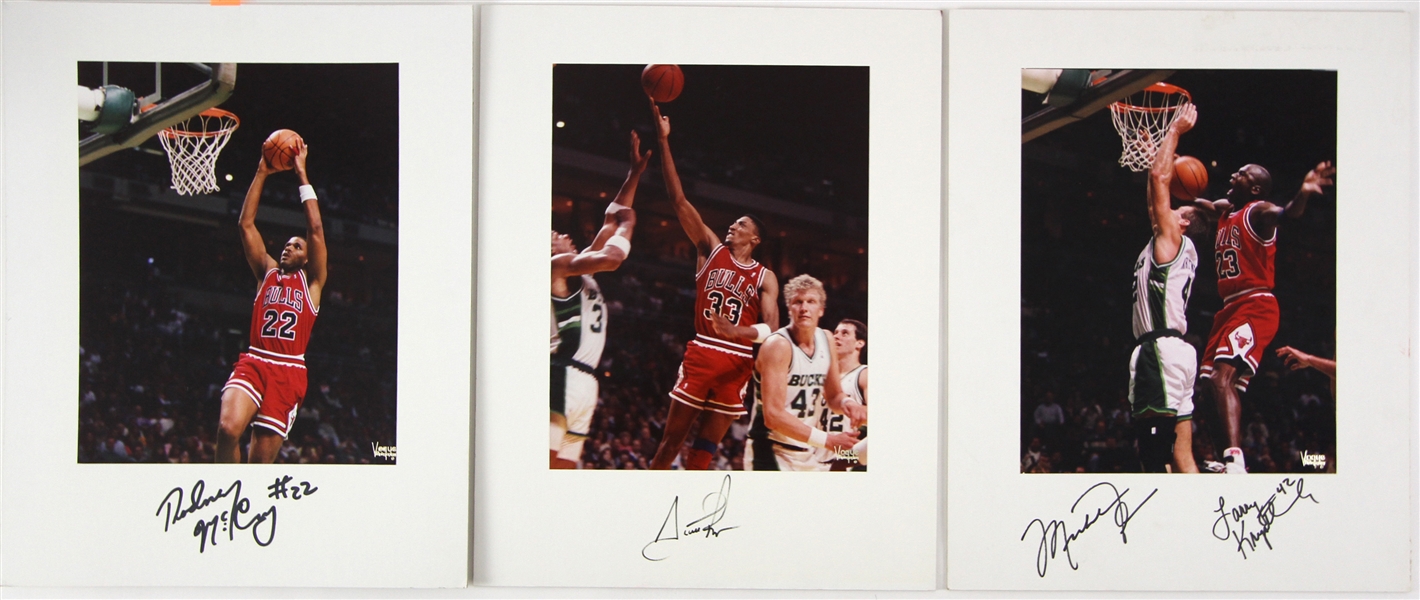 1980s/90s Chicago Bulls Vogue Photographer Studio Professional 11x14 Photo Lot (8 signed) (JSA) W/ Michael Jordan