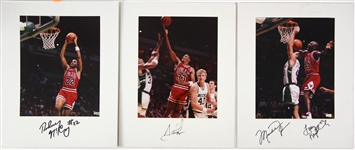1980s/90s Chicago Bulls Vogue Photographer Studio Professional 11x14 Photo Lot (8 signed) (JSA) W/ Michael Jordan