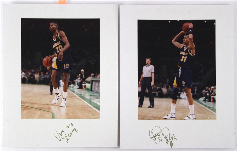 1980s/90s Indiana Pacers Vogue Photographer Studio Professional 11x14 Photo Lot (2 signed) (JSA)