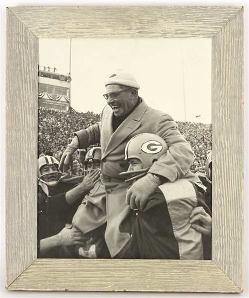 1960s Vince Lombardi Green Bay Packers 21" x 25" Victory Ride Display Gifted by Lombardi to Packers Trainer Bud Jorgensen 