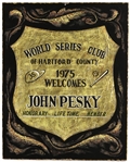 1975 Johnny Pesky Boston Red Sox Hartford County World Series Club Lifetime Member 16" x 20" Framed Display