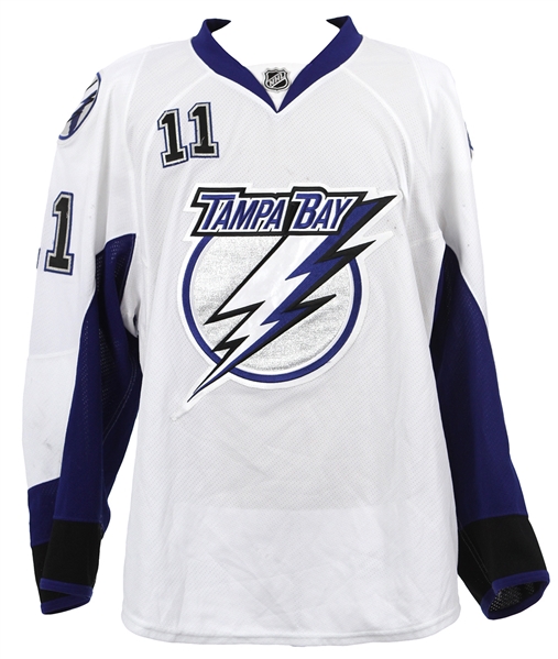 2009-10 Jeff Halpern Tampa Bay Lightning Game Worn Road Jersey (MEARS LOA/MeiGray)