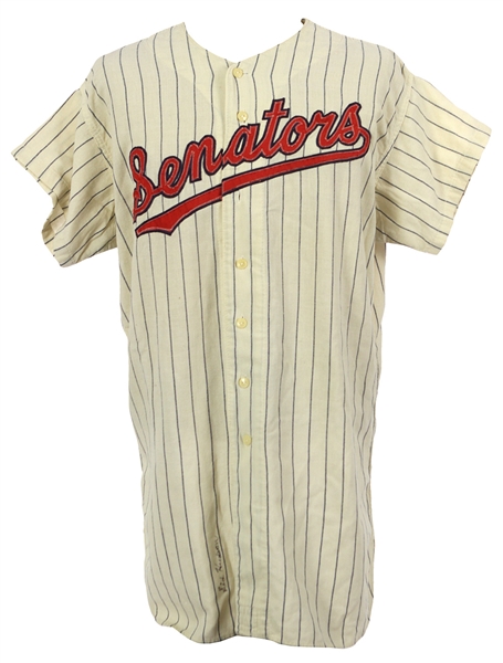 1964 Sid Hudson Washington Senators Signed Game Worn Home Jersey (MEARS LOA/JSA)
