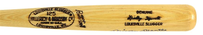 1973-75 Mickey Mantle New York Yankees Signed H&B Louisville Slugger Bat (JSA)