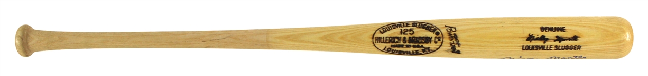 1973-75 Mickey Mantle New York Yankees Signed H&B Louisville Slugger Bat (JSA)