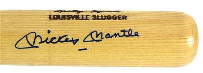 1973-75 Mickey Mantle New York Yankees Signed H&B Louisville Slugger Bat (JSA)