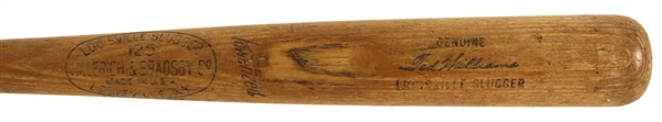 1951-60 Ted Williams Boston Red Sox H&B Louisville Slugger Professional Model Team Index Bat (MEARS LOA)